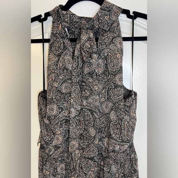 MISA Los Angeles Aneva Midi Halter Dress Paisley Shimmer White WMN SZ MEDIUM NWT - Picture 11 of 13